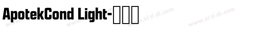 ApotekCond Light字体转换